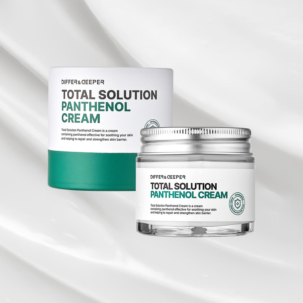 DIFFER & DEEPER Total Solution Panthenol Cream 70g Soothing Relief for Sensitive Skin Barrier Strengthening Moisturizer _ Made in Korea